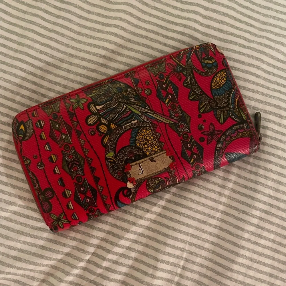 Bright Red Sakroots Zip Wallet